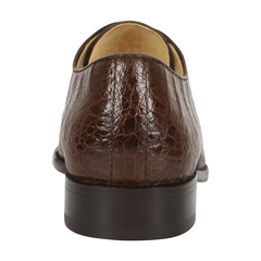 Los Altos Caiman Hornback Plain Toe Brown Shoes