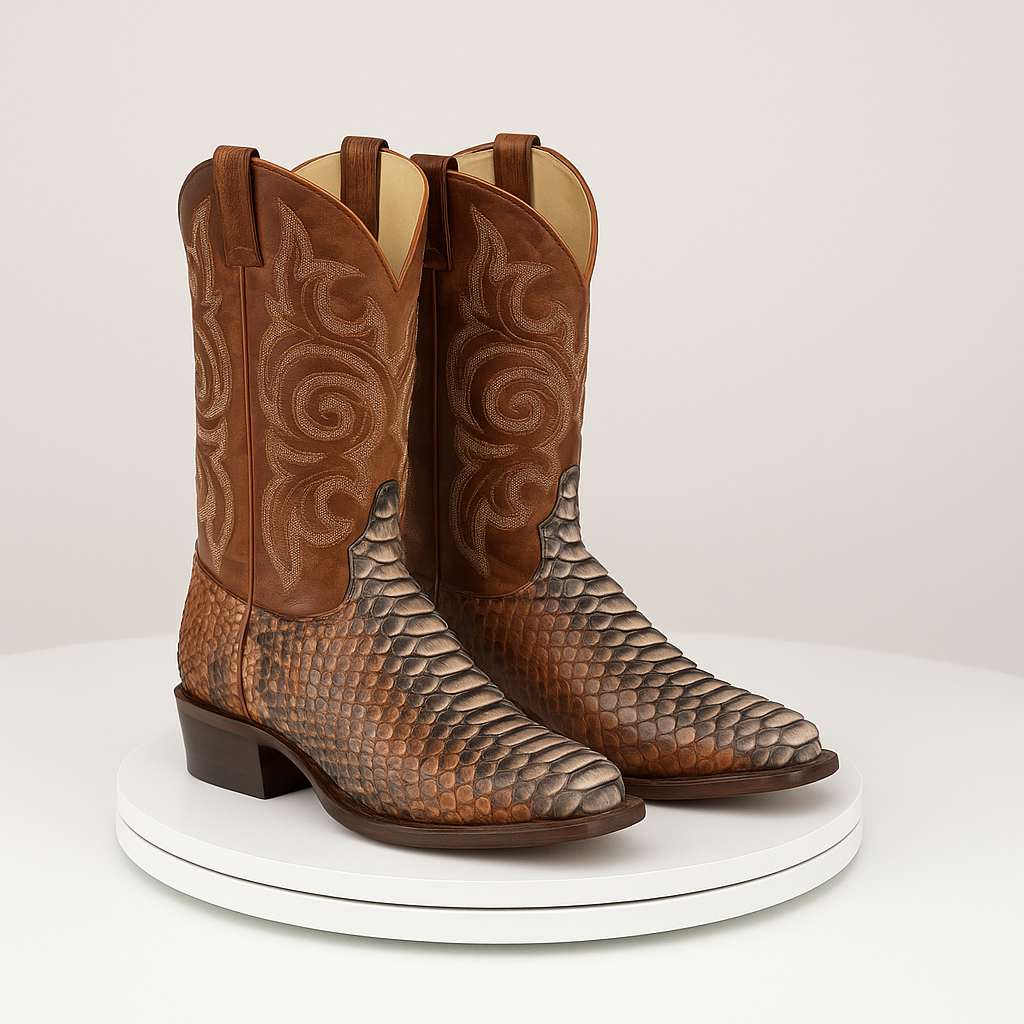 Men's Los Altos Python J-Toe Boots - Rustic