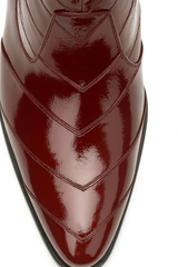 Los Altos Men’s Burgundy Genuine Eel Skin Leather Ankle Boots