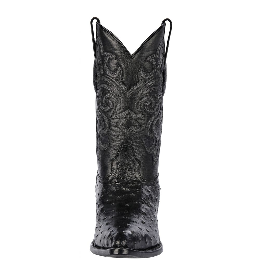 Los Altos Men's Black Genuine Full Quill Ostrich Boots