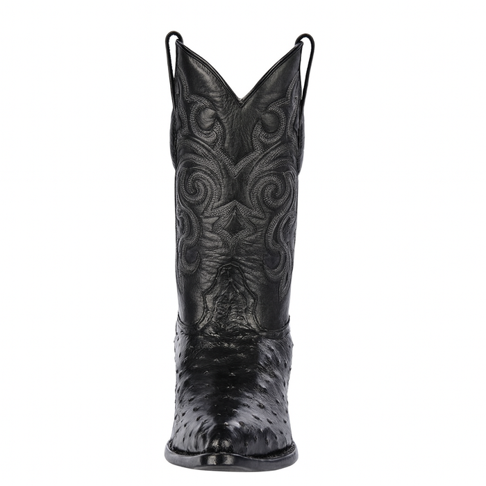 Los Altos Men's Black Genuine Full Quill Ostrich Boots