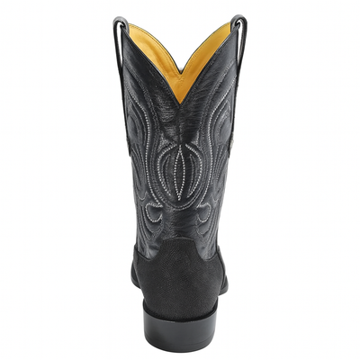 Los Altos Men's Exquisite Black Genuine Single Stone Stingray Boots 3   - from alligatorwarehouse.com