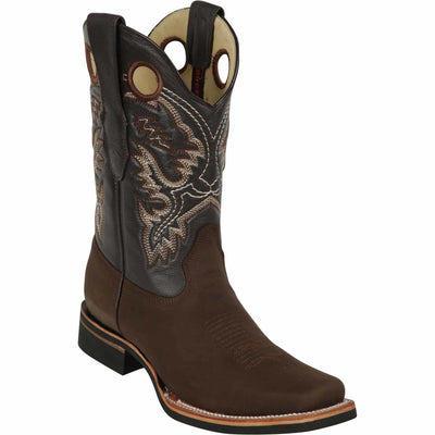 Los Altos Men's Genuine Leather Square Toe Boots - Brown 8136207 1 LAB-8136207-060  - from alligatorwarehouse.com