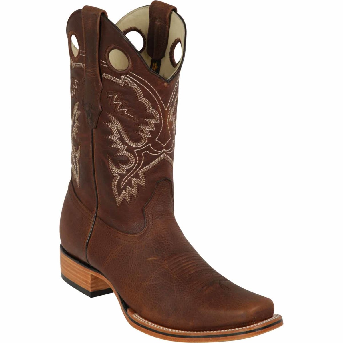 Los Altos Men's Genuine Leather Square Toe Boots - Walnut 8129940 1 LAB-8129940-060  - from alligatorwarehouse.com