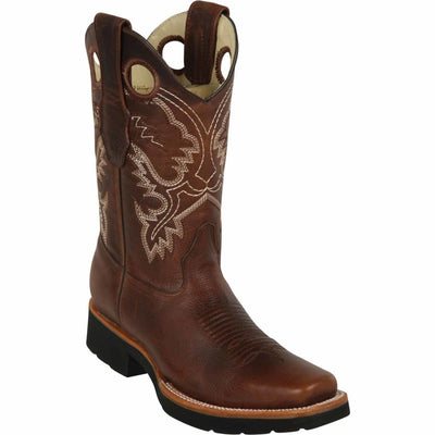 Los Altos Men's Genuine Leather Square Toe Boots - Walnut 813E9940 1 LAB-813E9940-060  - from alligatorwarehouse.com