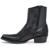 Los Altos Men's Original Python Skin European Toe Short Boots - Black 76BFN5705 4 LAB-76BFN5705-060  - from alligatorwarehouse.com
