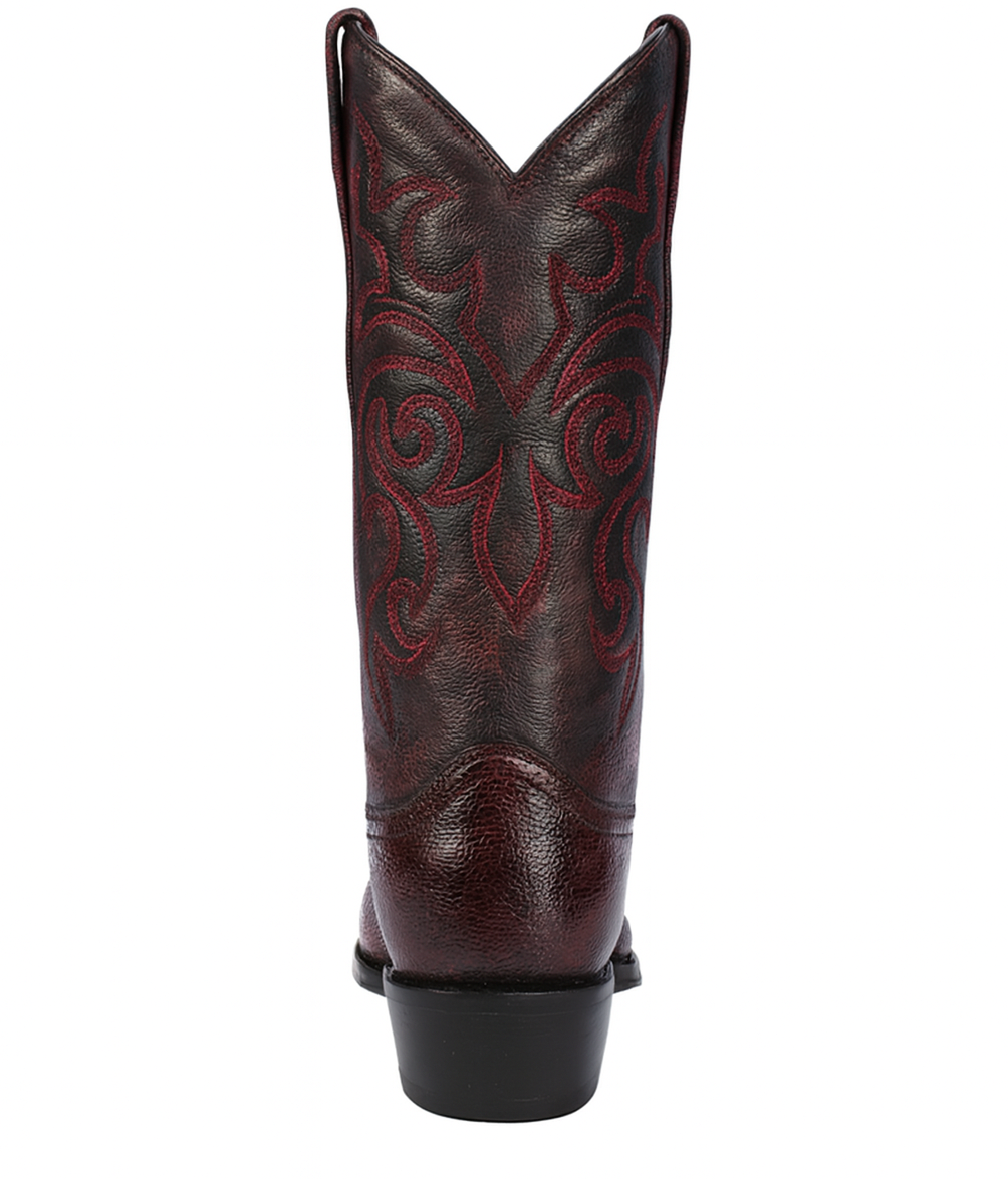 Los Altos Men's Ostrich Black Cherry Leg Boots