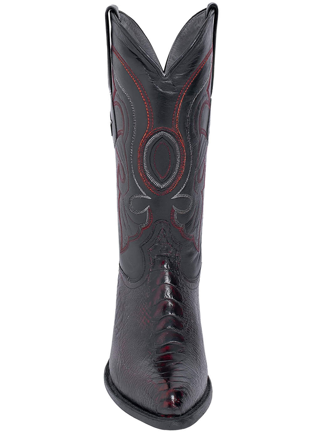Los Altos Men's Ostrich Black Cherry Leg Boots