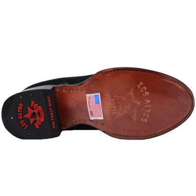 Los Altos Men's Round Toe Suede Leather Short Boots - Black 50B6305 3 LAB-50B6305-060  - from alligatorwarehouse.com