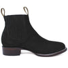 Los Altos Men's Round Toe Suede Leather Short Boots - Black 50B6305 2 LAB-50B6305-060  - from alligatorwarehouse.com