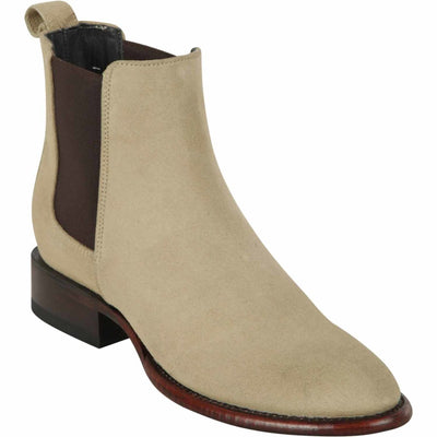Los Altos Men's Round Toe Suede Leather Short Boots - Oryx 69B6611 1 LAB-69B6611-060  - from alligatorwarehouse.com