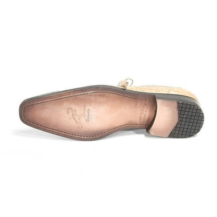 Men’s Los Altos Tan Crocodile Gator Shoes, Exotic Lace Up Dress Shoes