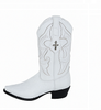 Los Altos Men's White Genuine Caiman Tail Boots 4   - from alligatorwarehouse.com
