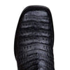 Los Altos Men's Wide Square Toe Caiman Belly Short Boots - Black 82BV8205 4 LAB-82BV8205-060  - from alligatorwarehouse.com