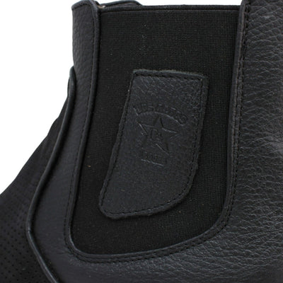Los Altos Men's Wide Square Toe Suede Leather Short Boots - Black 82BV6305 7 LAB-82BV6305-060  - from alligatorwarehouse.com