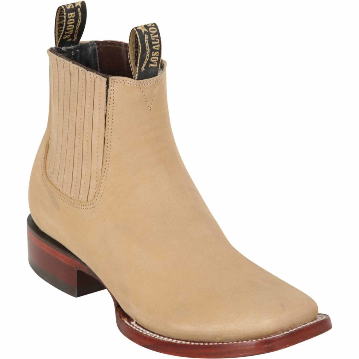 Los Altos Men's Wide Square Toe Suede Leather Short Boots - Oryx 82B6311 1 LAB-82B6311-060  - from alligatorwarehouse.com