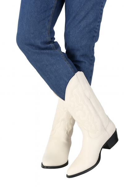 Los Altos Men's Winter white Genuine Elk Leather J Toe Boots-995104 8   - from alligatorwarehouse.com