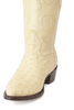 Los Altos Men's Winter White Genuine Full Quill Ostrich Boots 7   - from alligatorwarehouse.com