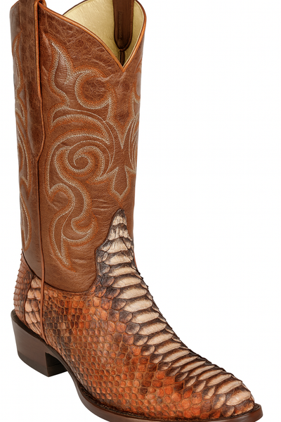 Men's Los Altos Python J-Toe Boots - Rustic 1 LAB-995788-060  - from alligatorwarehouse.com