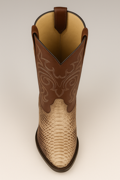 Men's Los Altos Python J-Toe Boots - Rustic 24 LAB-995788-060  - from alligatorwarehouse.com