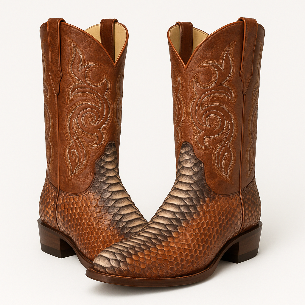 Men's Los Altos Python J-Toe Boots - Rustic