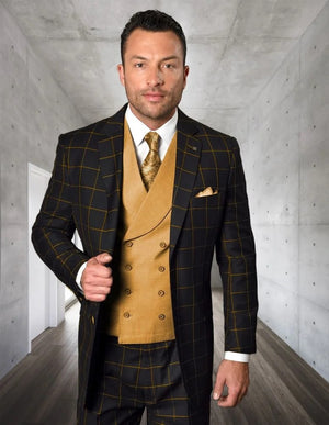 Black/Taupe Statement Suit