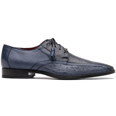 Marco Di Milano Lucca Navy Ostrich & Stingray Shoes 1 LUCCA_STINGRAY_NAVY_8  - from alligatorwarehouse.com