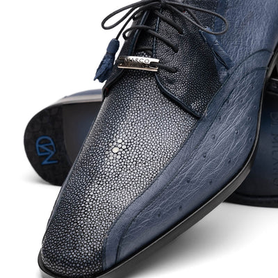 Marco Di Milano Lucca Ostrich & Stingray Navy Shoes