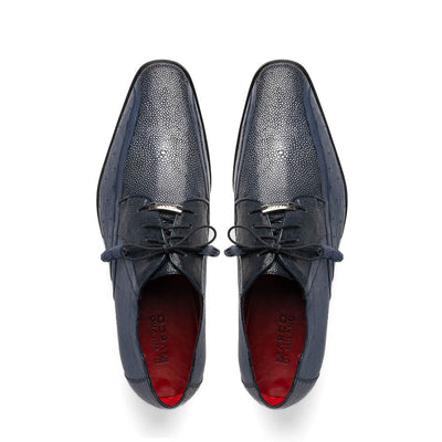 Marco Di Milano Lucca Navy Ostrich & Stingray Shoes 4 LUCCA_STINGRAY_NAVY_8  - from alligatorwarehouse.com