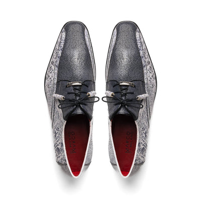 Marco Di Milano Lucca Newspaper Ostrich & Stingray Shoes 4 LUCCA_STINGRAY_NEWSPAPER_10  - from alligatorwarehouse.com