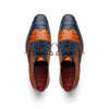 Marco Di Milano Luciano Crocodile Classic Wingtip Dress Shoes Oxfords 11 LUCIANO_CAIMAN FUSCUS_NAVY-BROWN_8  - from alligatorwarehouse.com