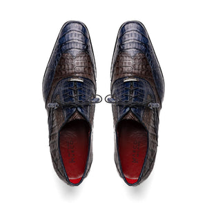 Marco Di Milano Luciano - Navy Brown Leather Loafer