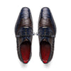 Marco Di Milano Luciano Crocodile Classic Wingtip Dress Shoes Oxfords 6 LUCIANO_CAIMAN FUSCUS_NAVY-BROWN_8  - from alligatorwarehouse.com