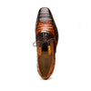 Marco Di Milano Luciano Crocodile Classic Wingtip Dress Shoes Oxfords 13 LUCIANO_CAIMAN FUSCUS_NAVY-BROWN_8  - from alligatorwarehouse.com