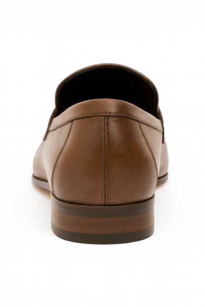 Men’s Regal Brown Slip-On Shoes – Genuine Crocodile & Calfskin Leather