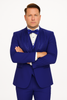 Royal Blue Italian Wool 3-Piece Modern Fit Tuxedo 7   - from alligatorwarehouse.com