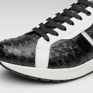 Marco_Di_Milano Lyon II: Black & White Leather Luxury Shoe