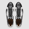 Marco Di Milano Lyon II Ostrich Quill & Calfskin Sneakers 8 LYON II_OSTRICH_BLACK-WITHE_8  - from alligatorwarehouse.com