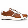 Marco Di Milano Lyon II Ostrich Quill & Calfskin Sneakers 2 LYON II_OSTRICH_BLACK-WITHE_8  - from alligatorwarehouse.com