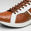 Marco Di Milano Lyon II Ostrich Quill & Calfskin Sneakers 11 LYON II_OSTRICH_BLACK-WITHE_8  - from alligatorwarehouse.com