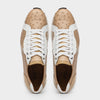 Marco Di Milano Lyon II Ostrich Quill & Calfskin Sneakers 15 LYON II_OSTRICH_BLACK-WITHE_8  - from alligatorwarehouse.com