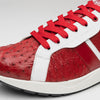 Marco Di Milano Lyon II Ostrich Quill & Calfskin Sneakers 17 LYON II_OSTRICH_BLACK-WITHE_8  - from alligatorwarehouse.com