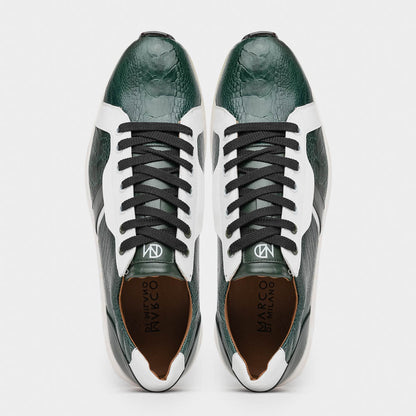 Marco Di Milano Lyon Ostrich Leg & Calfskin Sneakers 