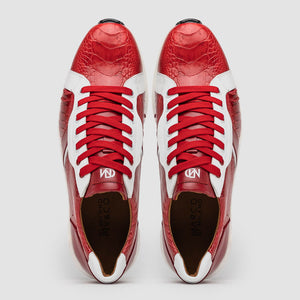 Marco Di Milano Lyon: Red & White Leather Dress Shoe