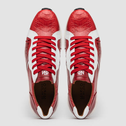 Marco Di Milano Lyon Ostrich Leg & Calfskin Sneakers 