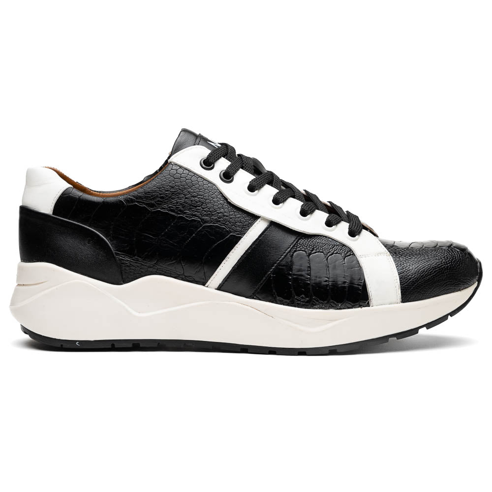 Marco Di Milano Lyon Ostrich Leg & Calfskin Sneakers 