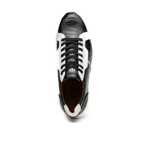 Marco_Di_Milano Lyon Black/White Leather Luxury Shoe