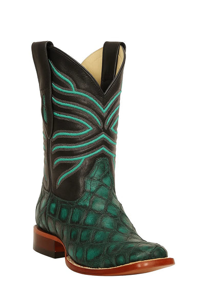 Men's Los Altos Shark Skin Wide Square Toe Boots 14   - from alligatorwarehouse.com