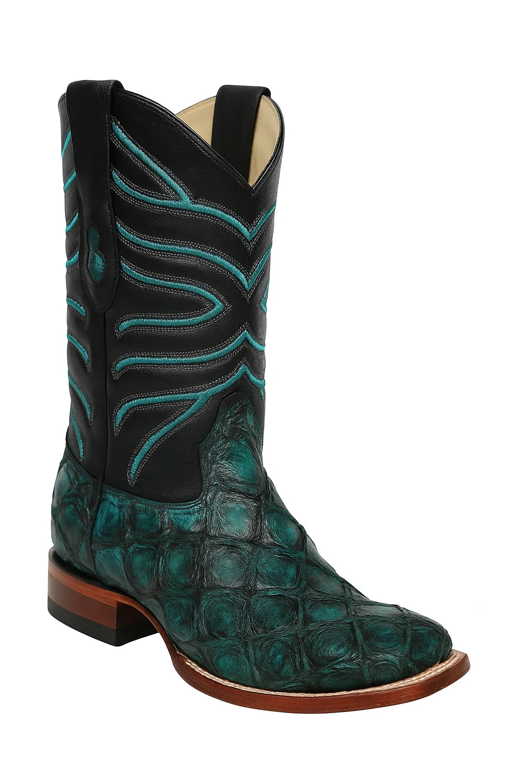 Men's Los Altos Shark Skin Wide Square Toe Boots