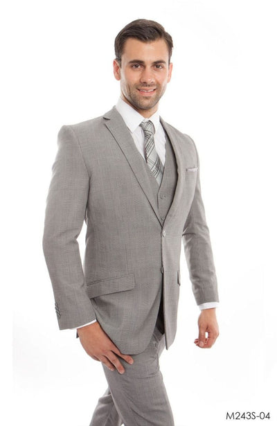 Tazio Men's 3-Piece Fit Glen Plaid Suit 2 M243S  - from alligatorwarehouse.com